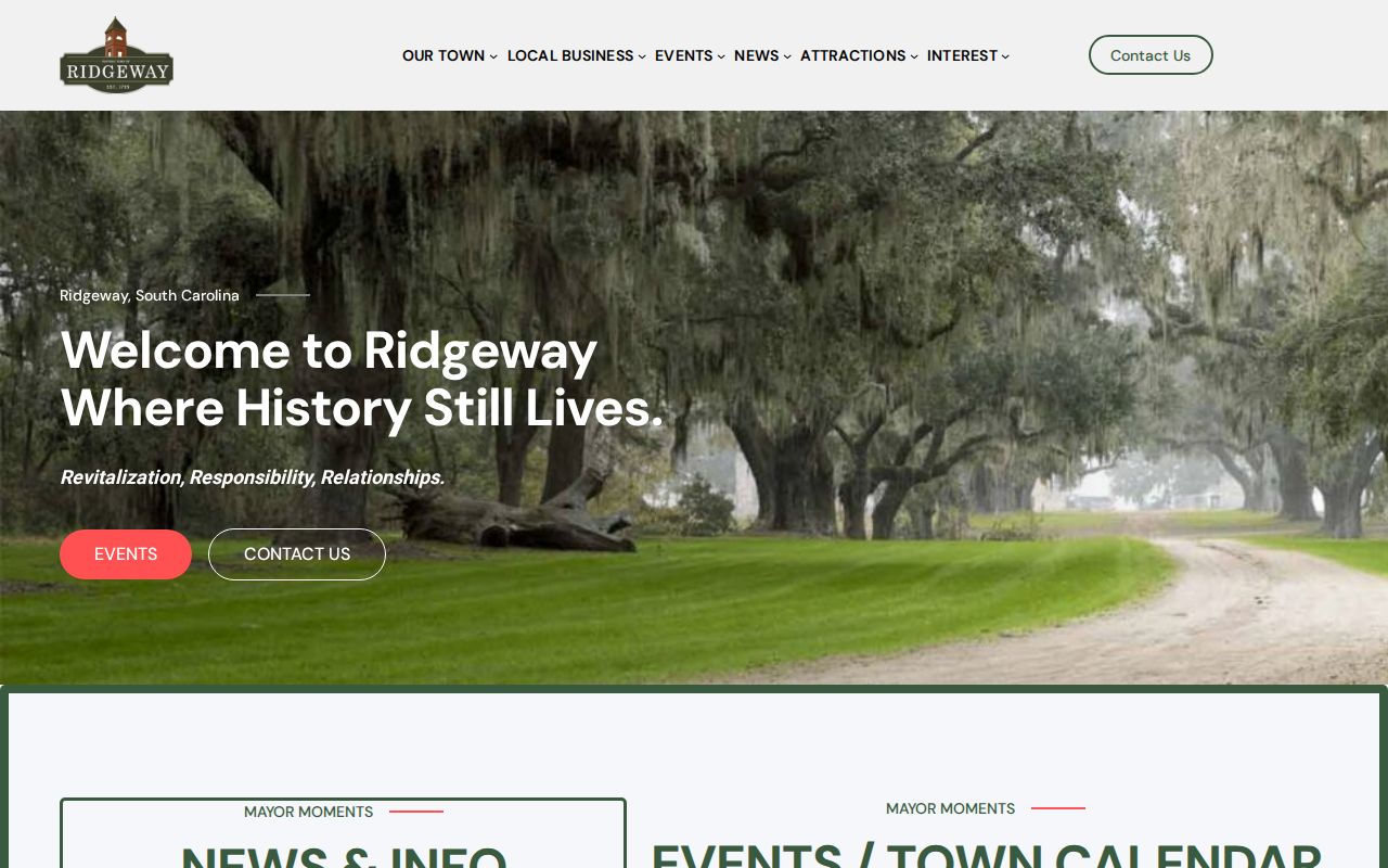 Fairfield County Ridgeway town contact page for arrest-record routing